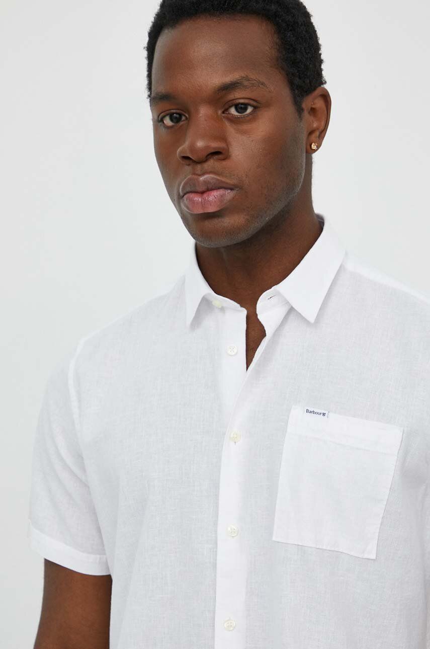 Риза Barbour Barbour Linen Shirt, Regular Fit Бяло | MSH5093, 0