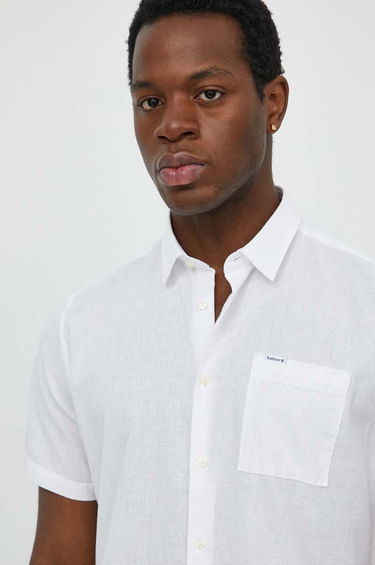 Риза Barbour Barbour Linen Shirt, Regular Fit Бяло | MSH5093, 0