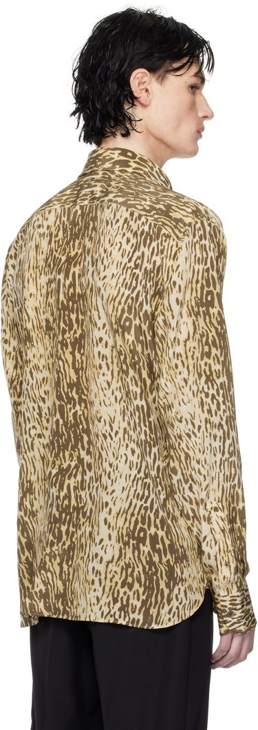 Риза Tom Ford 70's Animalier Print Fluid Fit Shirt Кафяво | HRO003-FMS045S25, 2