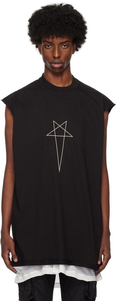 Потник Rick Owens Rick Owens DRKSHDW Porterville Tarp Sleeveless T-Shirt Черно | DU02D2158 RNEP3, 0