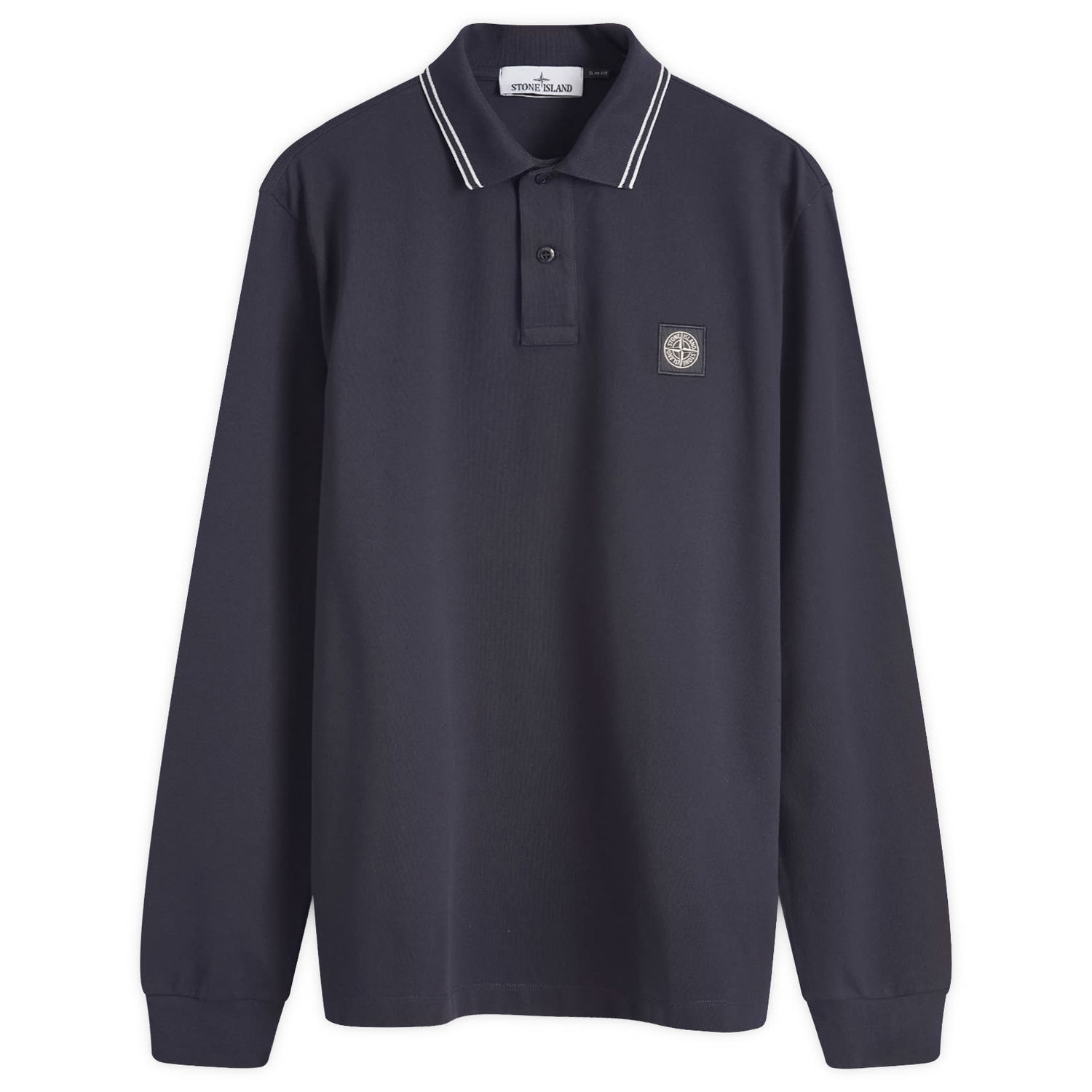 Поло тениска Stone Island Long Sleeve Patch Polo Тъмно синьо | 81152SL18-A0020, 0
