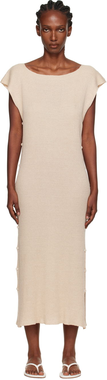Pокля Baserange Baserange Franca Maxi Dress Бежово | DRFR-LS-AU25, 0