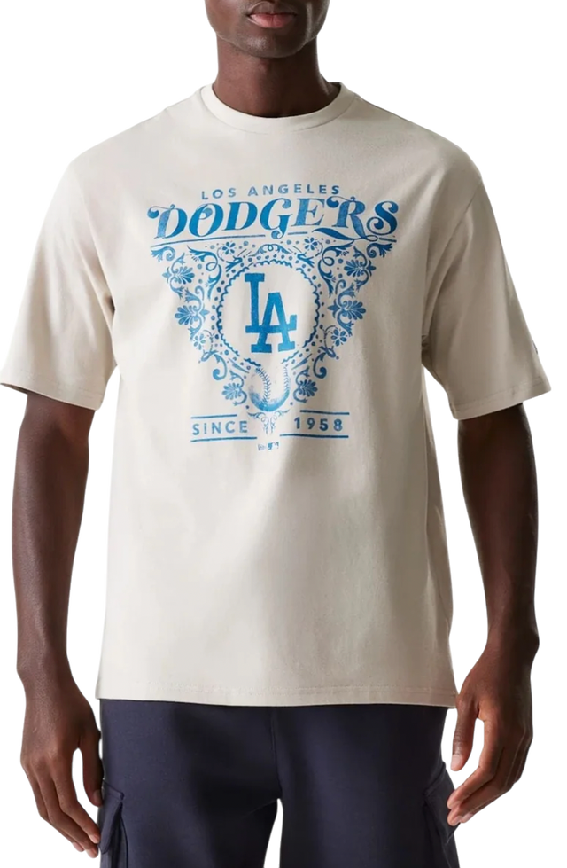 New Era MLB Los Angeles Dodgers Floral Graphic Oversized T-Shirt