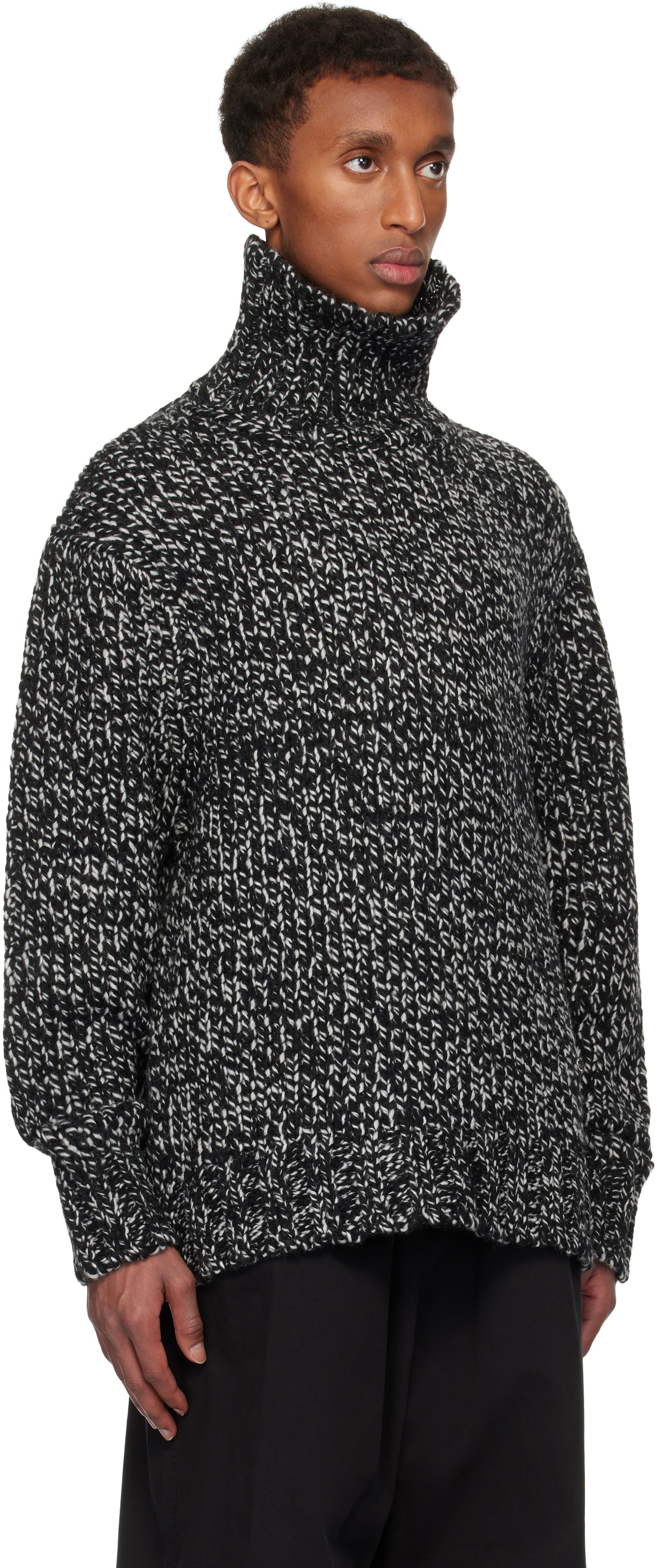 Пуловер We11done We11done Chunky Knit Turtleneck Sweater Черно | WD-KT3-24-651-U-B2, 1
