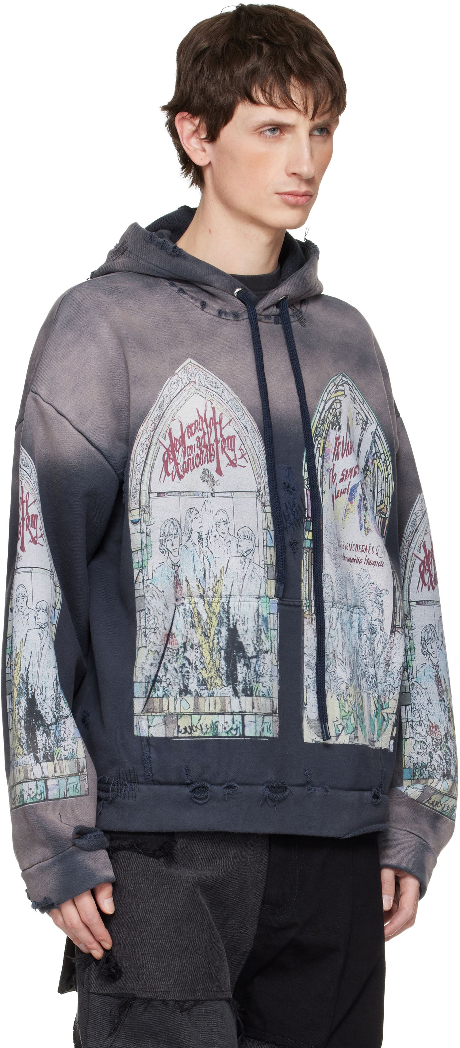 Суитчър Who Decides War Motley Stained Glass Distressed Hoodie Многоцветен | 1110490013FW25, 1