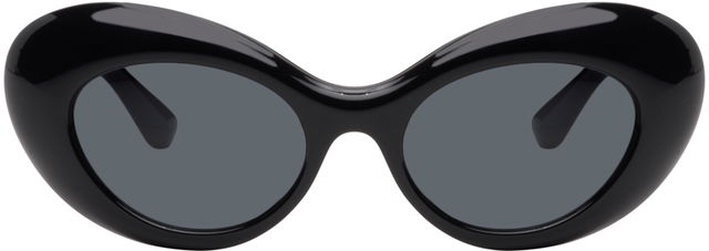 Black 'La Medusa' Oval Sunglasses