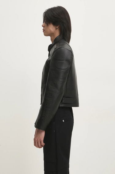 Яке VETEMENTS VETEMENTS Racing Logo Leather Jacket Черно | UA66JA210B, 1