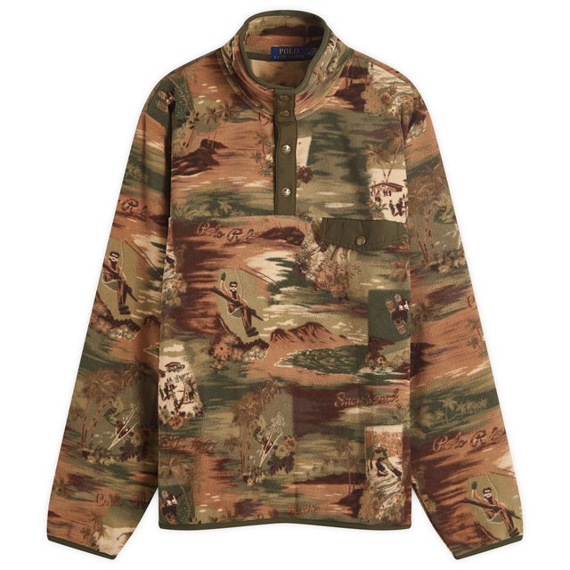 Camo Fleece Pullover Jacket