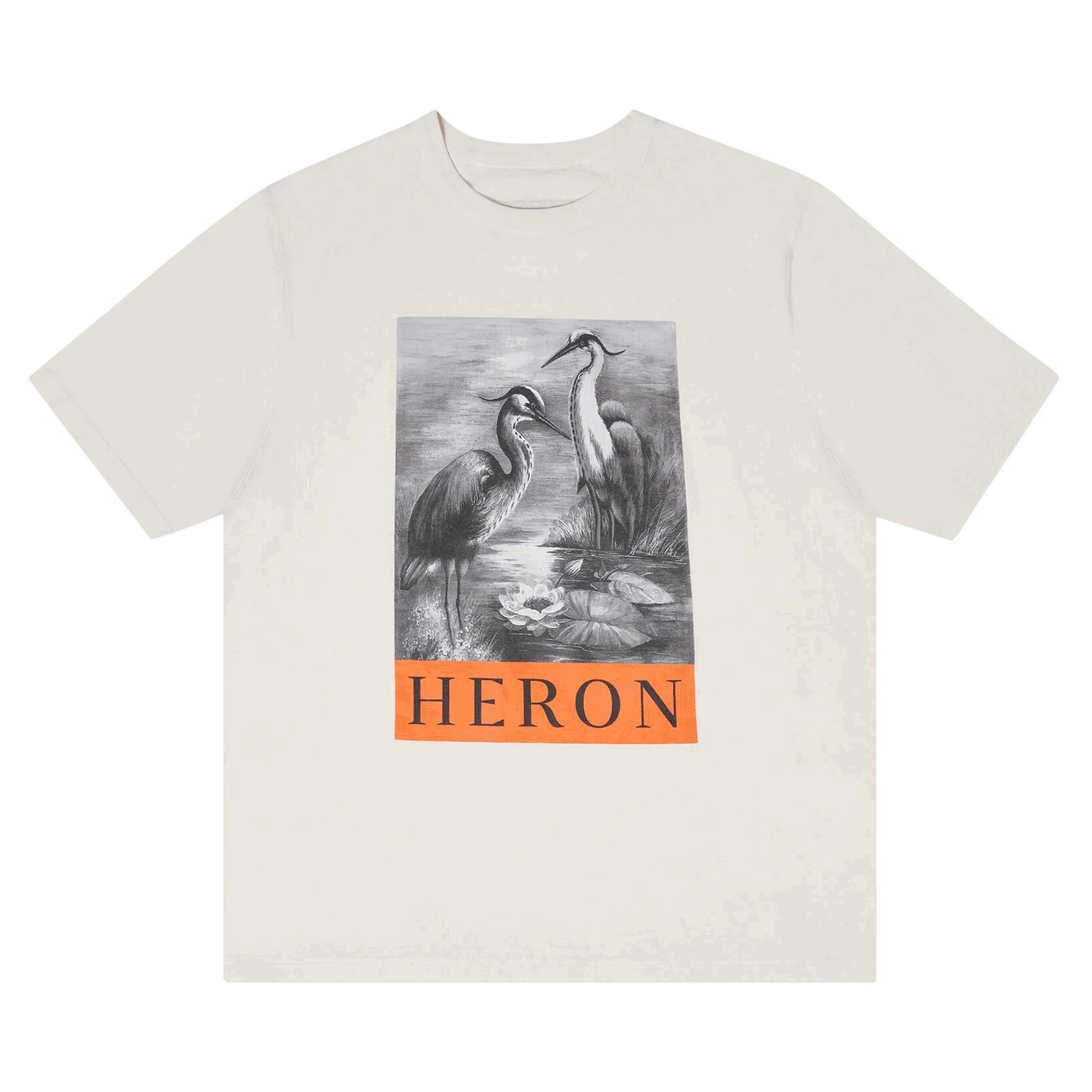Тениска HERON PRESTON Graphic Print T-Shirt Бяло | HMAA032C99JER0030110, 0