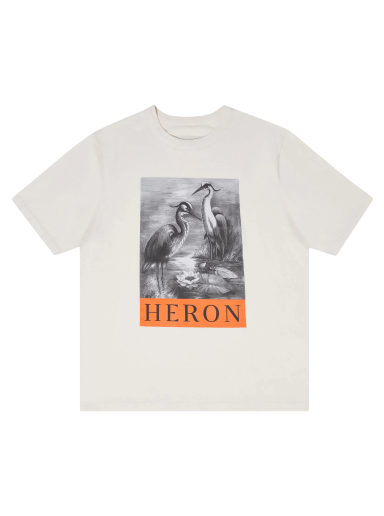 Тениска HERON PRESTON Graphic Print T-Shirt Бяло | HMAA032C99JER0030110