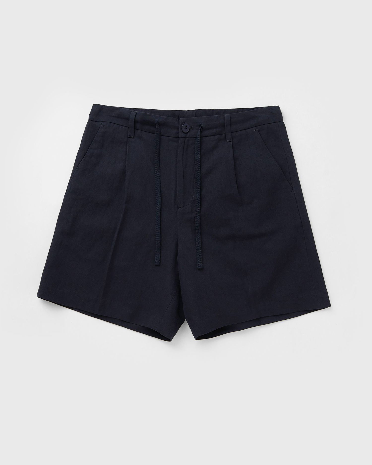 Къси панталони ØLÅF Cotton Linen Drawstring Shorts Тъмно синьо | M210402-NAVY, 1