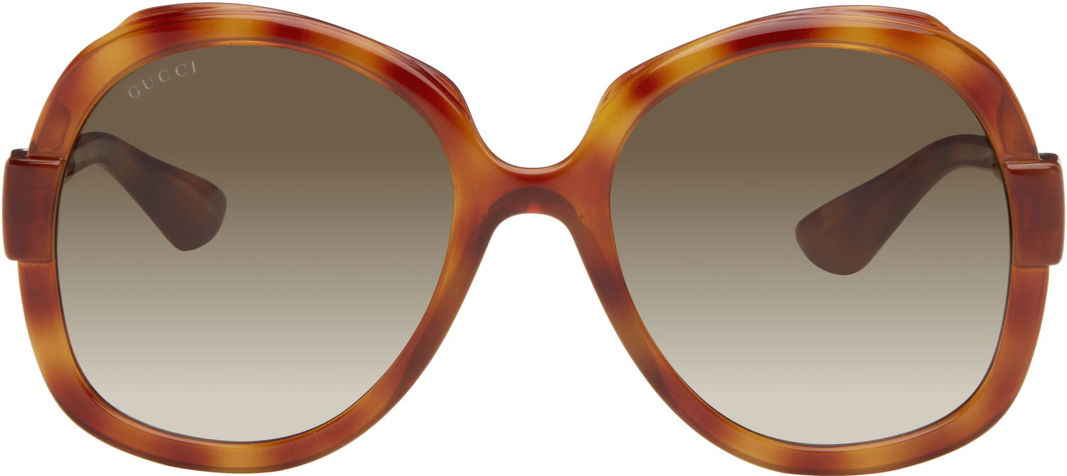 Слънчеви очила Gucci Saint Tropez Oversized Sunglasses Кафяво | GG1432S-002, 0