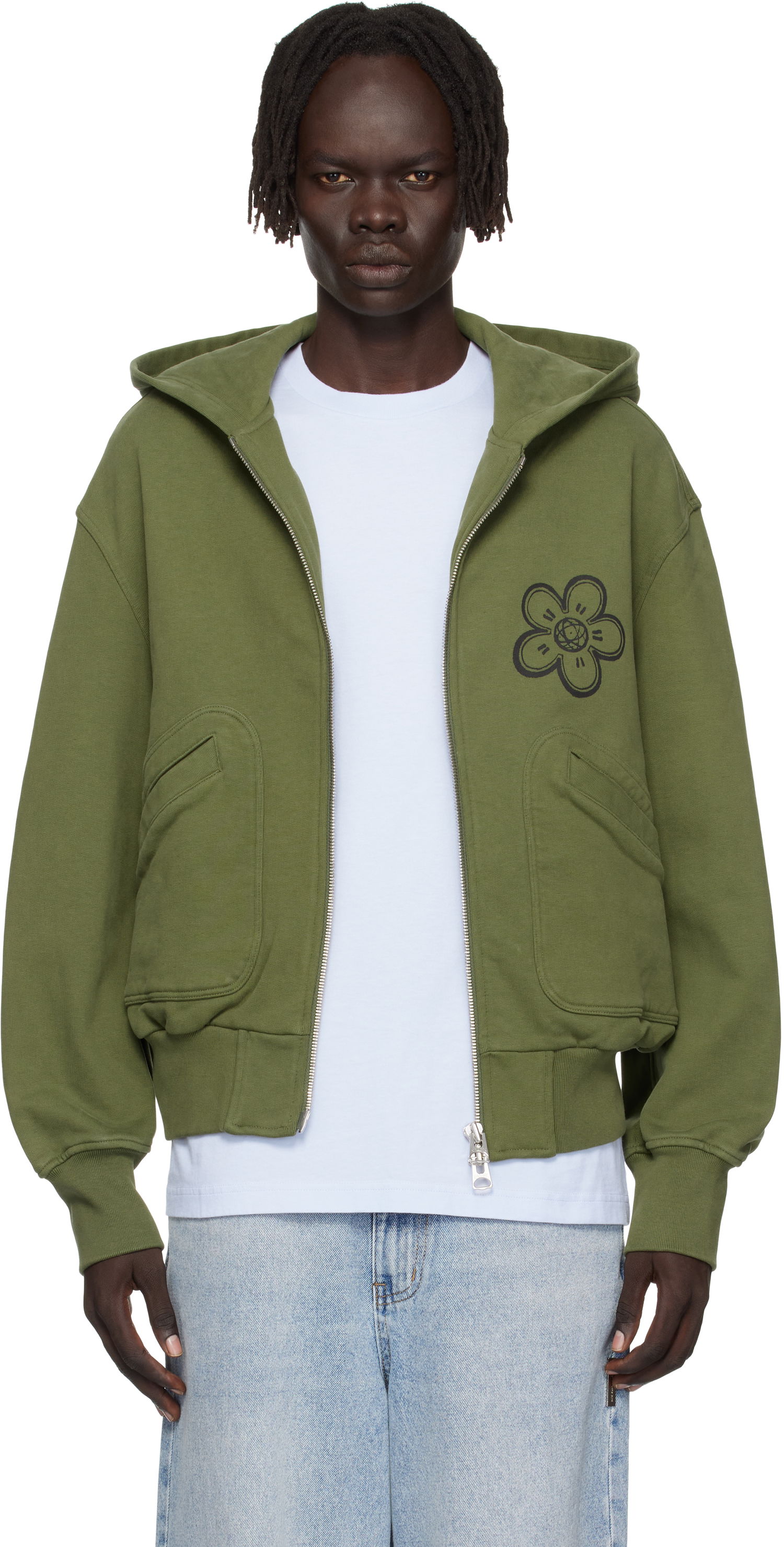 Суитчър KENZO Kenzo Paris Futura 2000 Edition Boxy Full-Zip Hoodie Зелено | FF65HO5514MT, 0