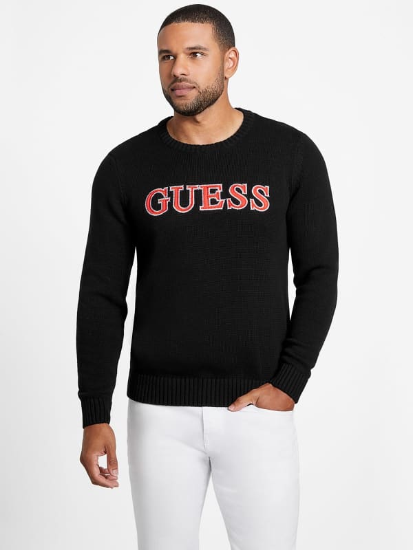 Тениска GUESS Front Embroidered Logo Sweater Черно | X2RR03Z2LN0, 0
