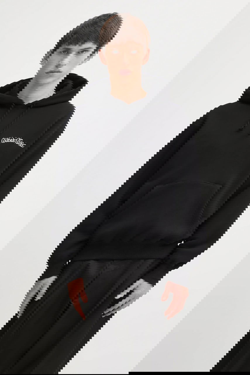 Суитчър WACKO MARIA Cotton Hoodie with Application Черно | 25FW.WMC.SS06, 0