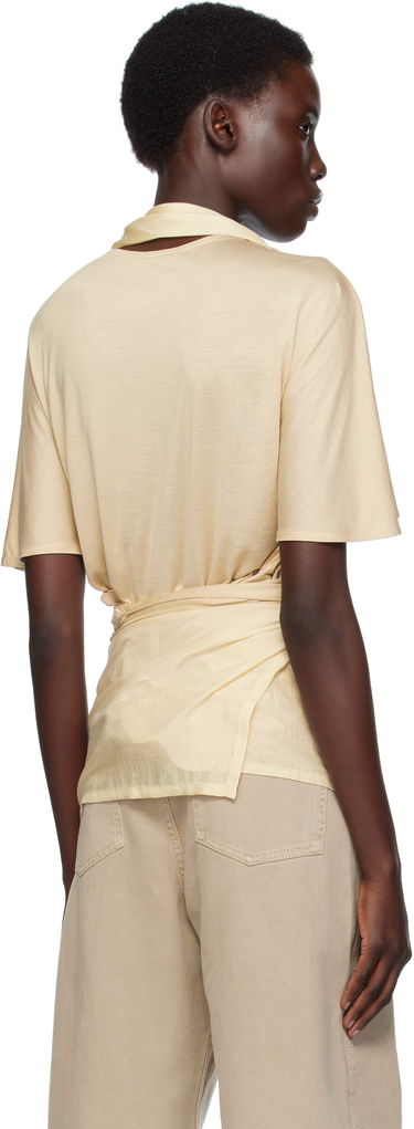 Тениски и потници LEMAIRE Lemaire Mixed Fabric Knotted Top Бежово | TO1332 LF1373, 2