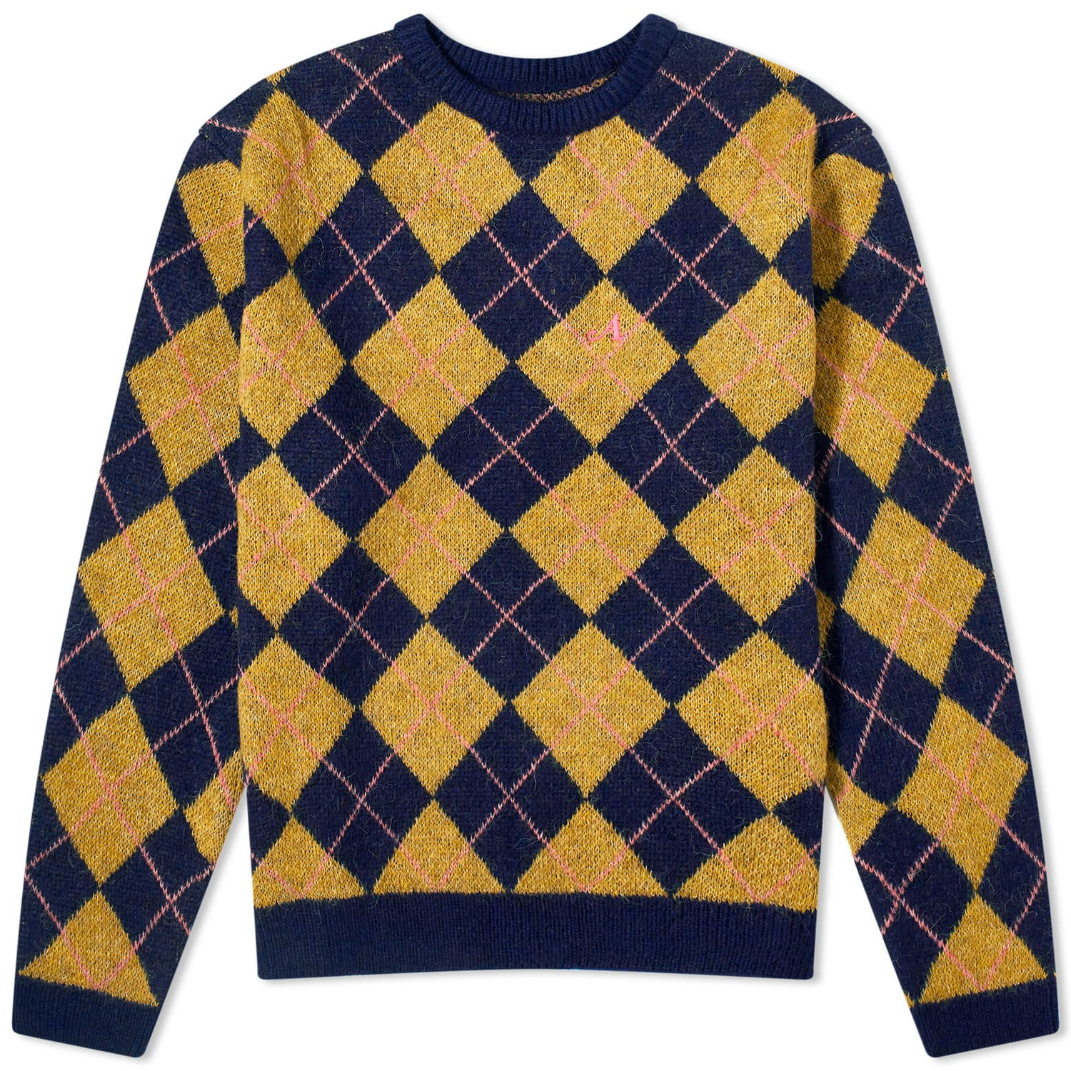 Пуловер Awake NY Argyle Mohair Crewneck Оранжево
 | AWK-FW23-KN002-BRM, 0