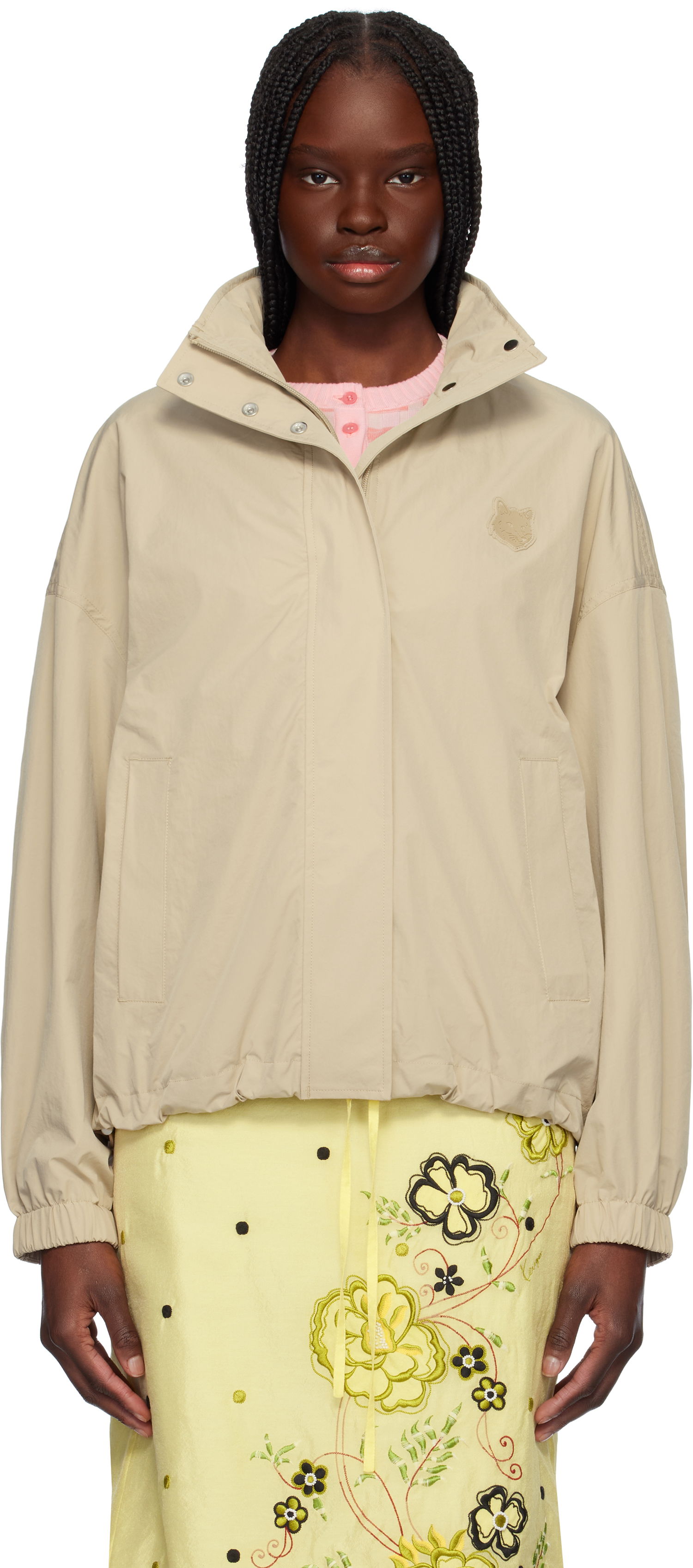 Ветровка MAISON KITSUNÉ Maison Kitsuné Windbreaker Jacket Бежово | OW02201WQ4045, 0