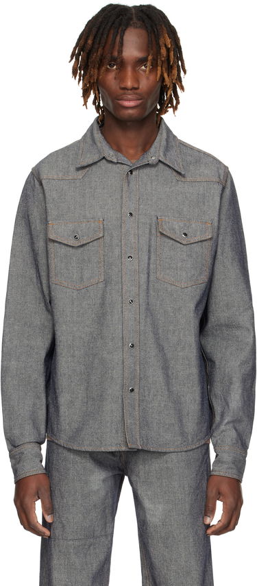 Риза Maison Margiela MM6 Maison Margiela Rinsed Denim Shirt Синьо | SH0DT0023 M30015, 0