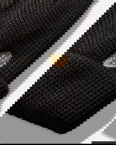 Шапка WTAPS FLP Ribbed Beanie with Logo Patch Черно | 252MADT-HT04 BLACK, 4