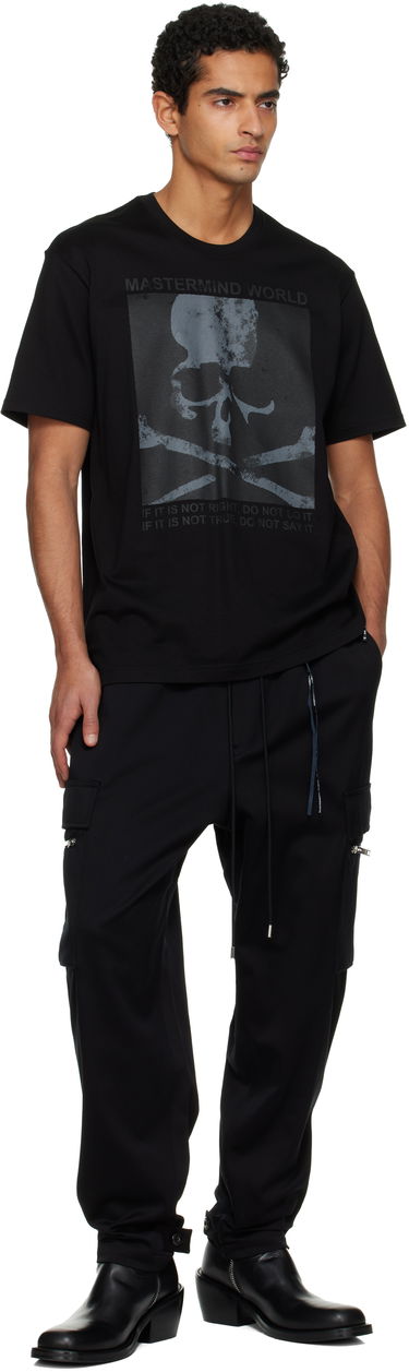 Тениска Mastermind WORLD MASTERMIND WORLD Skull and Crossbones Quote SS T-shirt Черно | MW25S15-TS057-011, 3