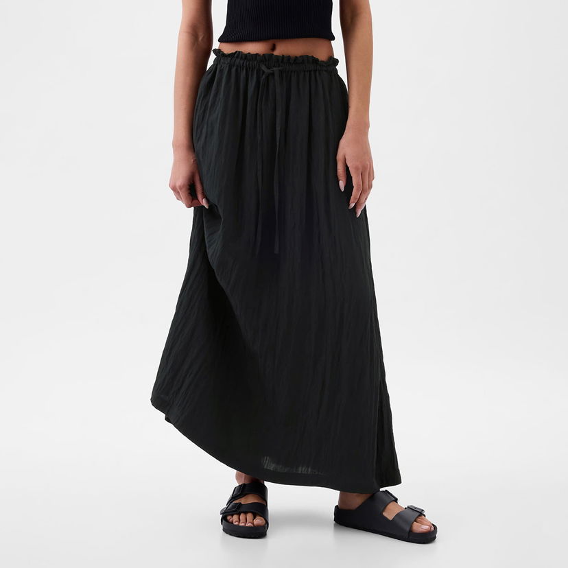 Пола GAP Skirt Paperbag Pull On Maxi Skirt Black Черно | 855128-02