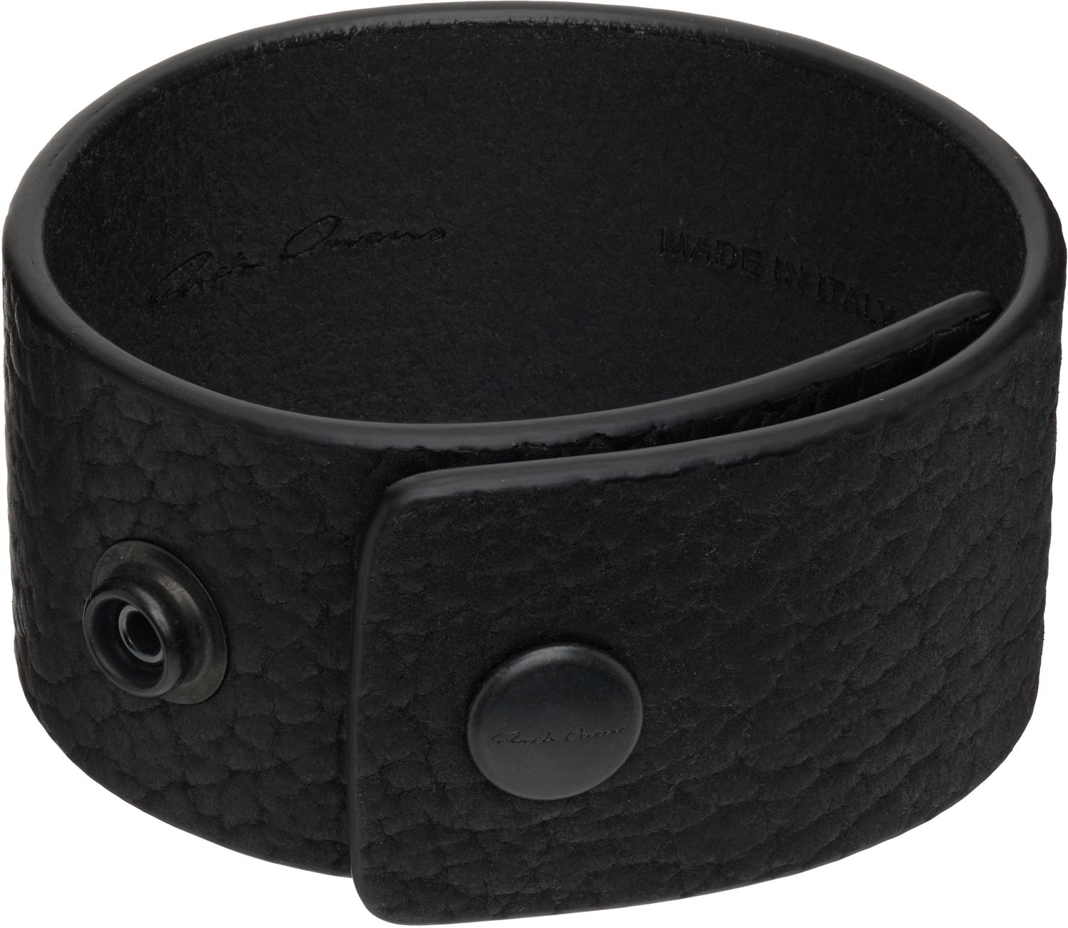 Гривна Rick Owens Rick Owens Concordians Anthem Leather Cuff Bracelet with Snaps Черно | RA02E0701 LBTBH, 1