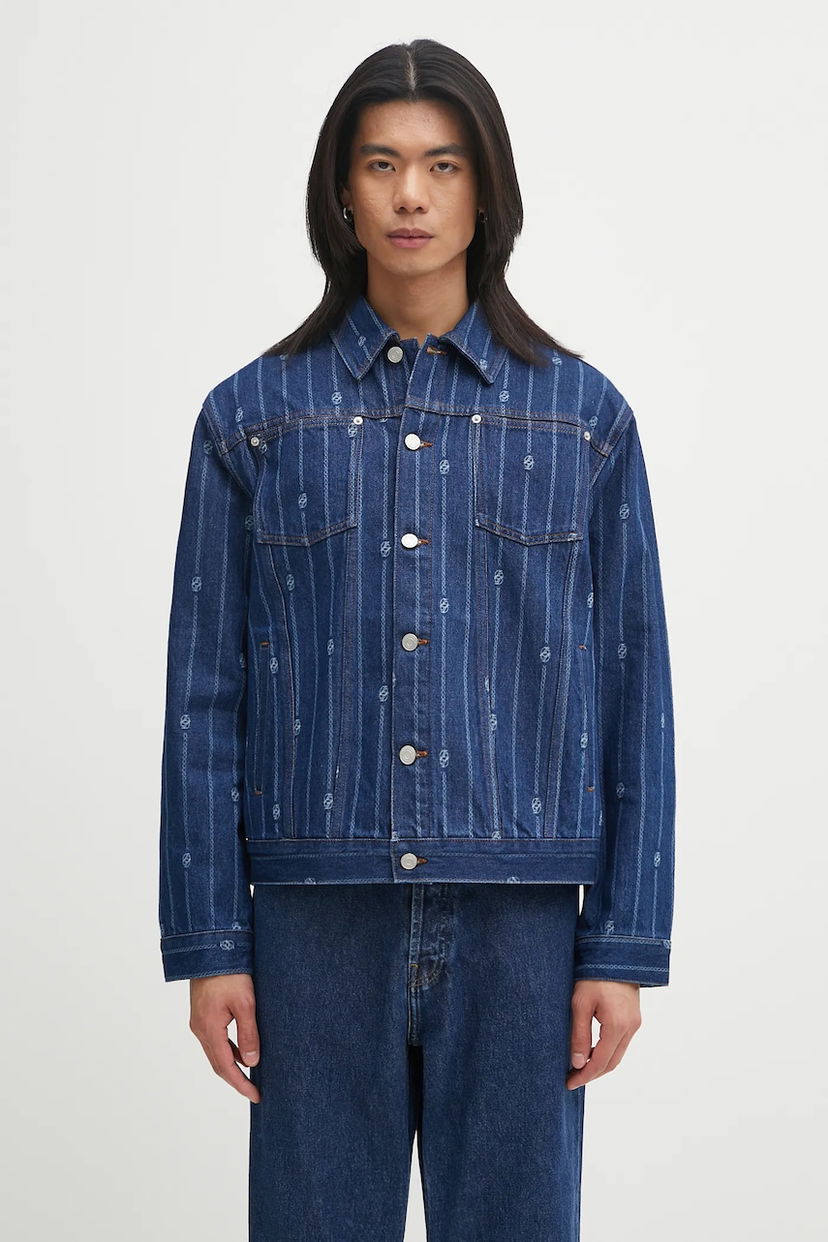 Яке Drôle de Monsieur Drôle de Monsieur La veste Denim Monogramme Jacket Синьо | I.JT182.CO238