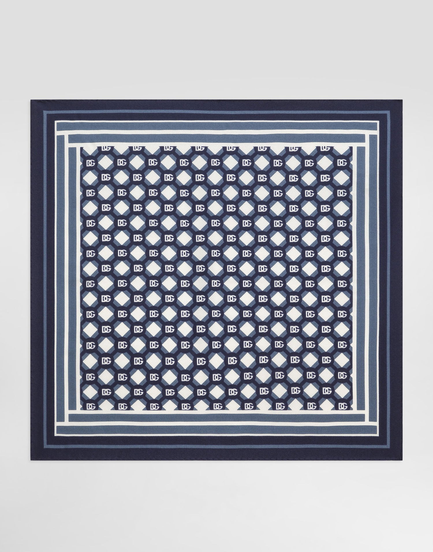 Шал Dolce & Gabbana Dolce & Gabbana Silk Pocket Square with Micro-Design and Logo Print Синьо | GR412EG0WUWHH8PB, 0