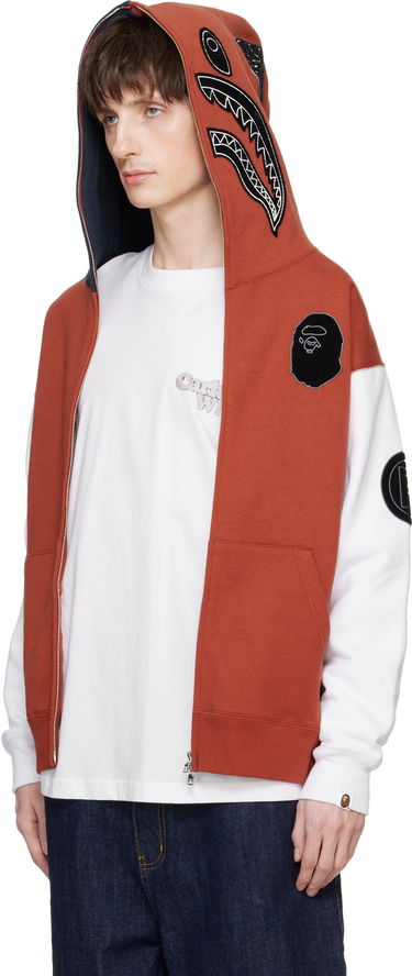 Суитчър BAPE A Bathing Ape Shark Full Zip Hoodie Оранжево
 | 001ZPK701303M, 3
