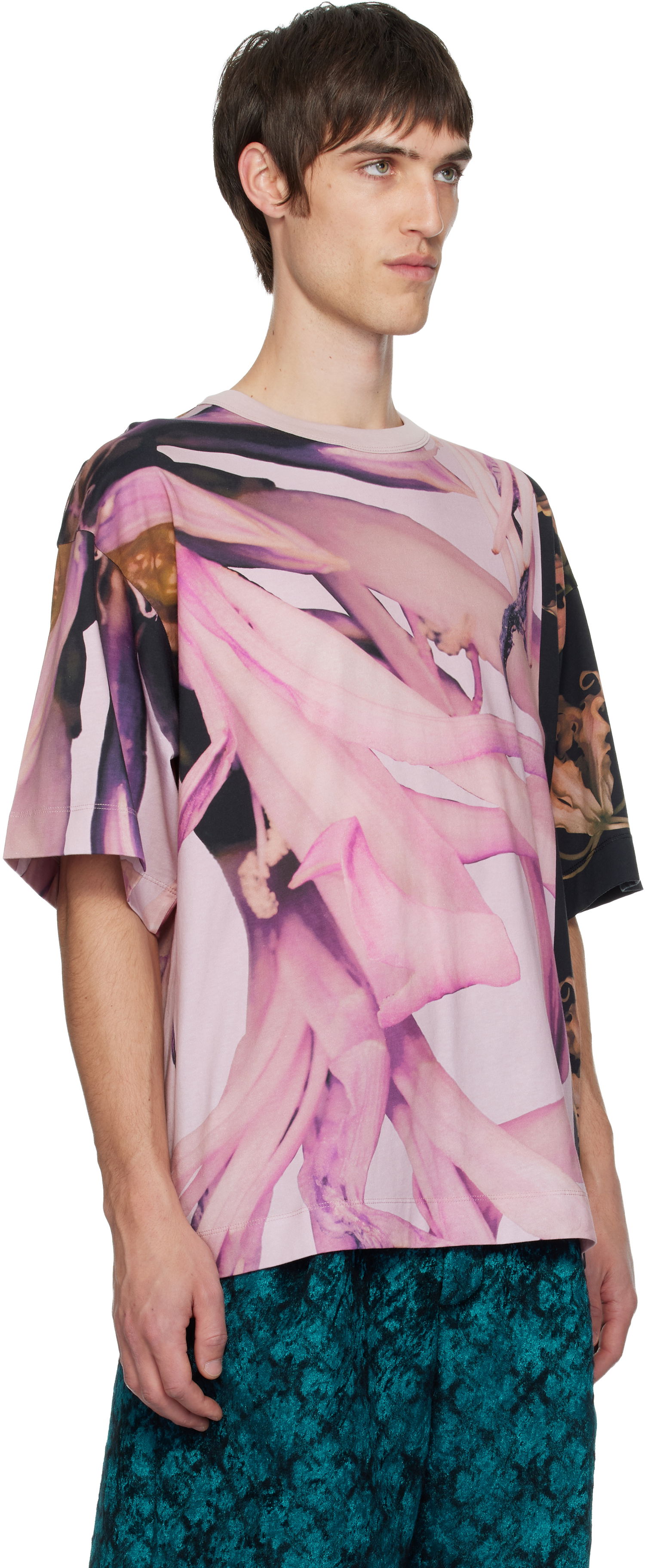Тениска Dries Van Noten Dries Van Noten Floral Print Oversized T-shirt Многоцветен | 252-021109-2602, 1