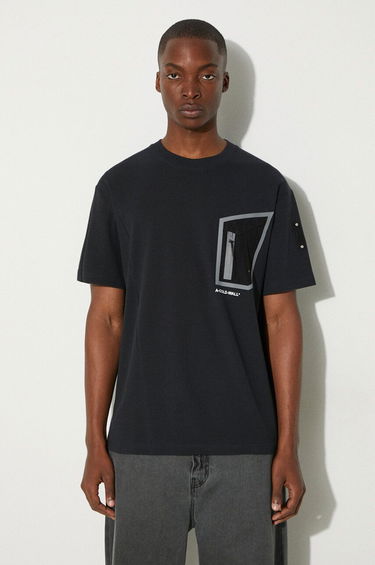 Тениска A-COLD-WALL* Technical Polygon T-Shirt With Print Черно | ACWMTS089., 0