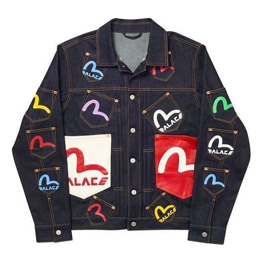 Яке бомбър Palace Palace x Evisu Multi Pocket Denim Jacket Синьо | PAL-SS20-001