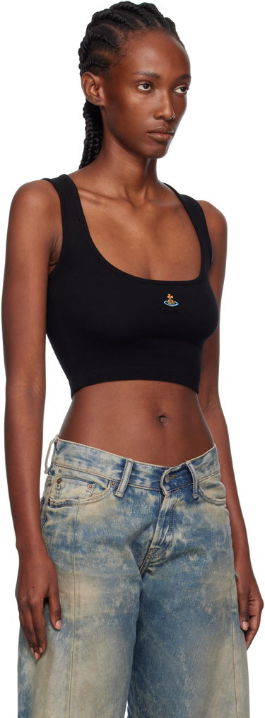 Потник Vivienne Westwood Vivienne Westwood Cropped Rib Tank Top Черно | 1G010011-J009C-, 1