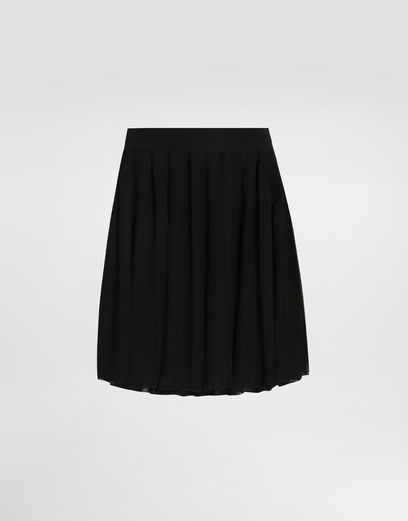 Пола Dolce & Gabbana Dolce & Gabbana Pleated Chiffon Skirt Черно | F4C7TTFUSNWN0000