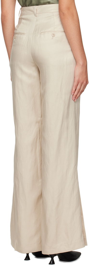 Панталони Anine Bing Lyra Off-White Wide-Leg Trousers Бежово | A-03-3275-139, 2