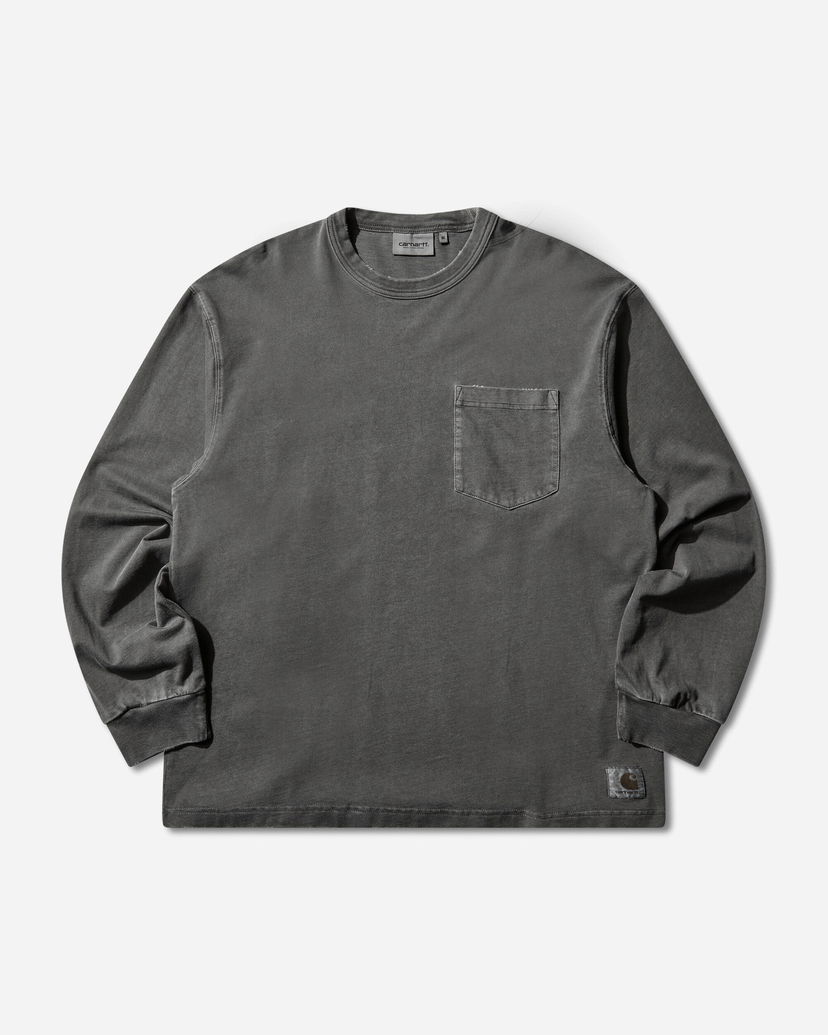 Тениска Carhartt WIP Torion Pocket Longsleeve T-Shirt Grind Washed Сиво | I035958 89B7