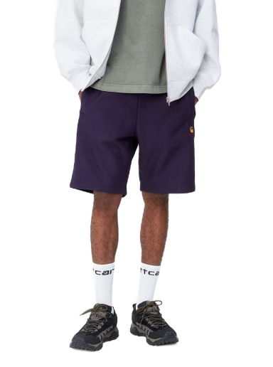 American Script Sweat Short "Cassis"