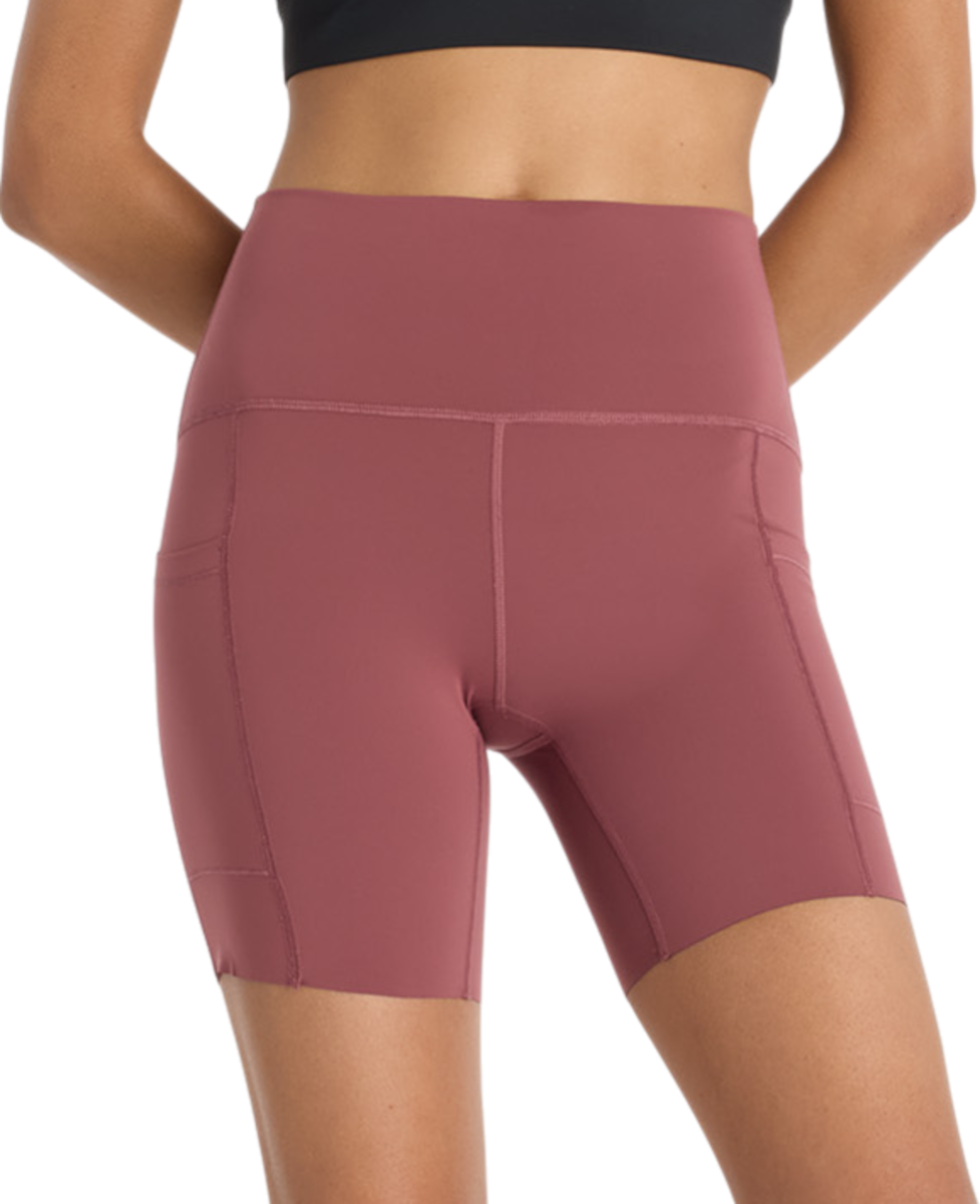 Къси панталони New Balance New Balance Sleek Pocket High Rise Short 6" Бургунди | ws51271-wad, 0