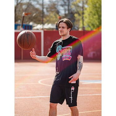 Тениска Mitchell & Ness San Antonio Spurs Centre Circle Черно | XZ055, 6