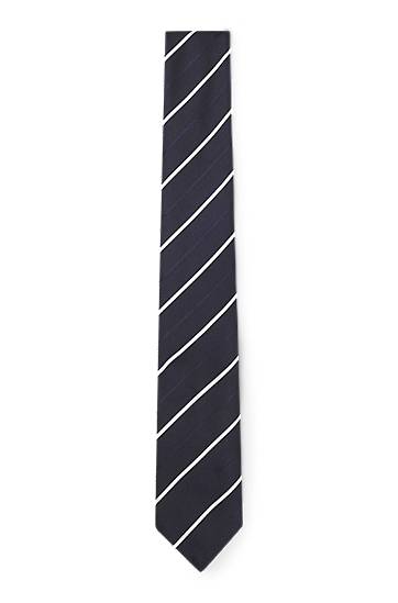 Silk Blend Tie with Diagonal Stripe