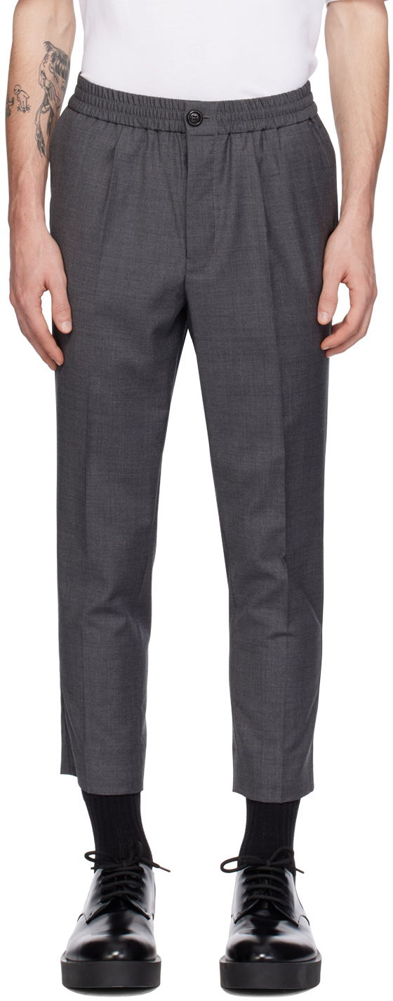 Панталони AMI Elasticized Trousers Сиво | HTR206.209, 0