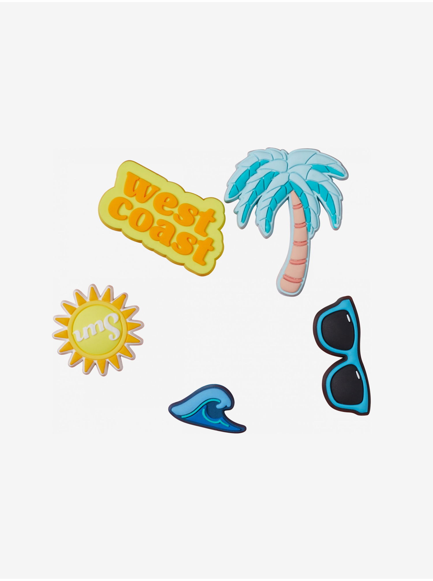 Грижа за обувките Crocs Five-Piece West Coast Shoe Charms Многоцветен | SS2210009530, 0