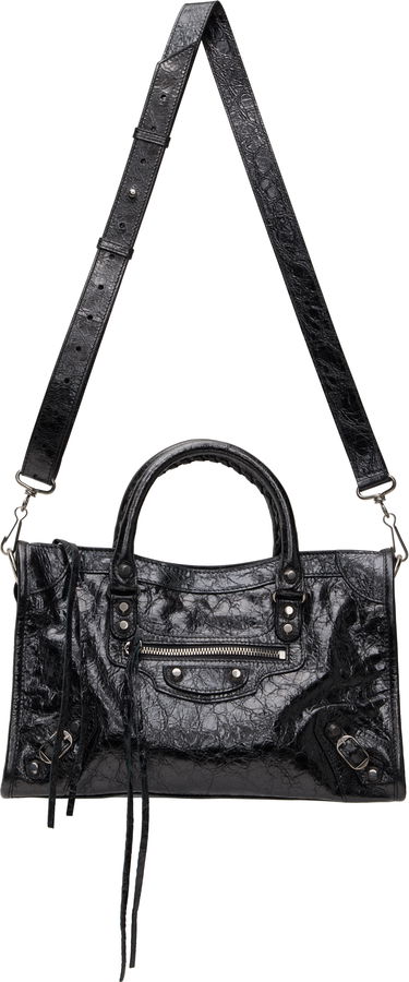 Голяма пазарска чанта Balenciaga 'Le City' Small Leather Bag Черно | 811442 2AA9R, 3