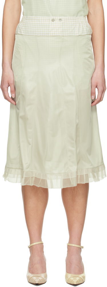 Пола Maison Margiela Maison Margiela 'Anonymity Of The Lining' Midi Skirt Зелено | S51ME0030 MTJ022, 0