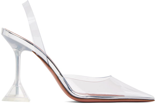 Transparent Holli Glass Sling Heels