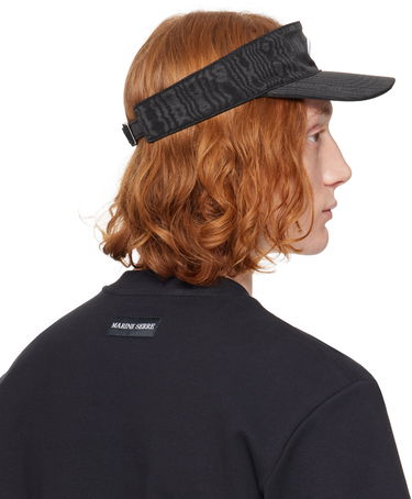 Шапка с козирка Marine Serre Marine Serre Recycled Moire Visor Cap Черно | UHG037A CWOV0030, 2