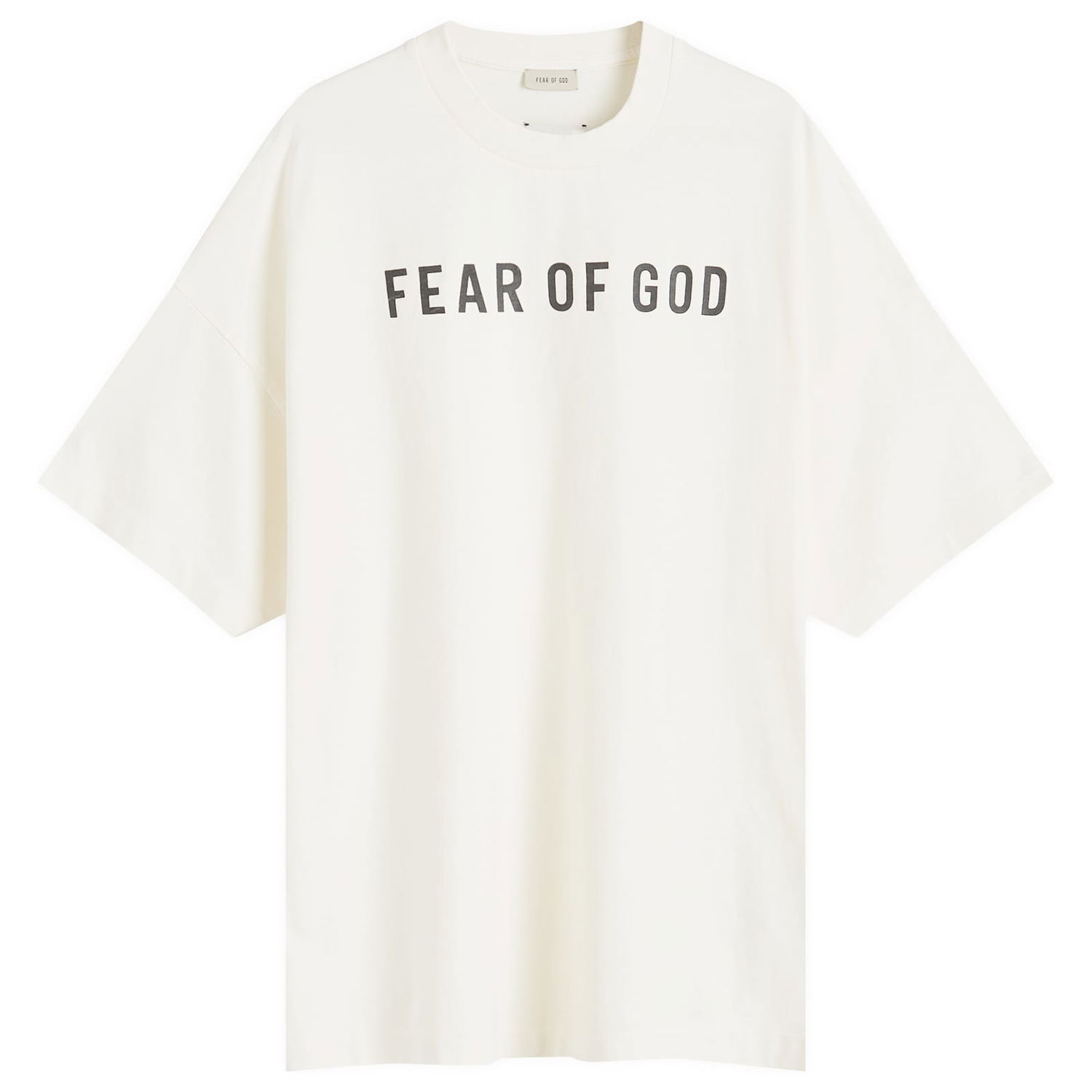 Тениска Fear of God Text Print T-Shirt Cream Бяло | FG24FW50-10155LBHWJ-107, 0