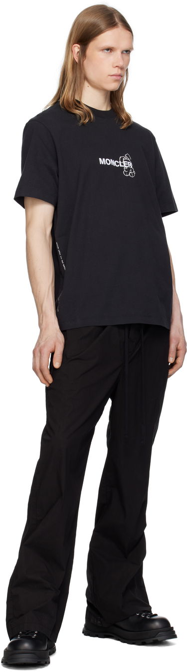 Тениска Moncler Moncler Genius x FRGMT Hiroshi Fujiwara Cartoon Logo T-Shirt Черно | K109U8C00004M3265, 4