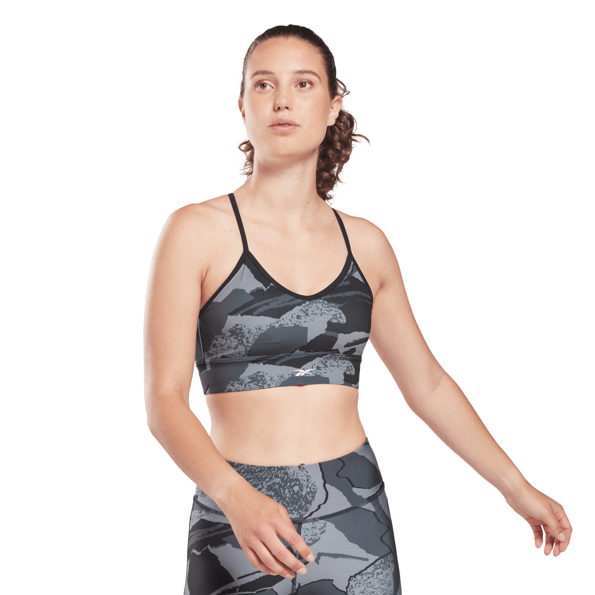 Сутиен Reebok Workout Allover Print Tri-Back Sports Bra Сиво | H65616, 0